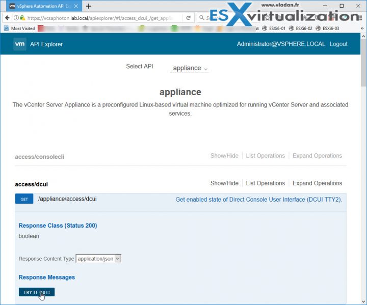 VMware API Explorer Utility