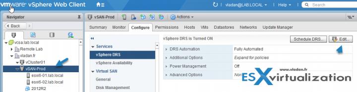 VMware Cluster Configuration