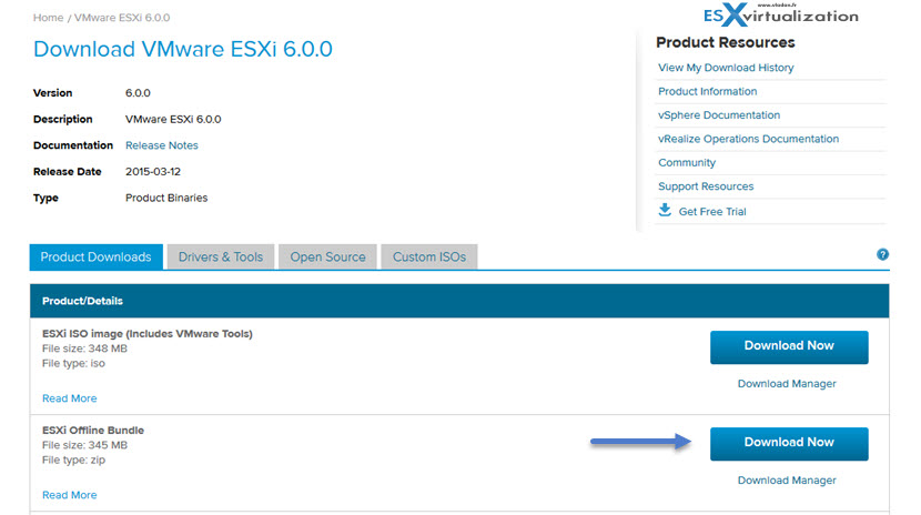 ESXi Offline Bundle VMware-ESXi-6.0.0-2494585-depot.zip