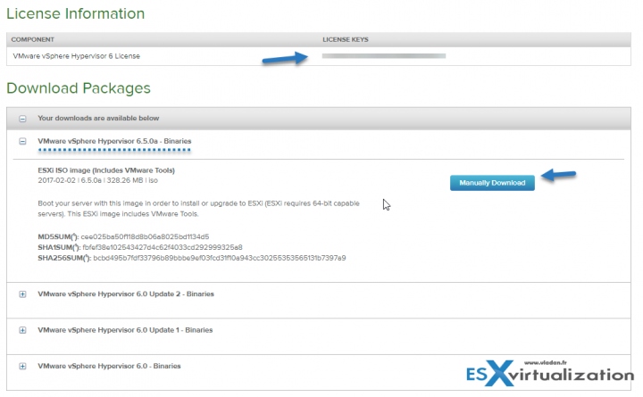 vmware esxi 6.5 license key