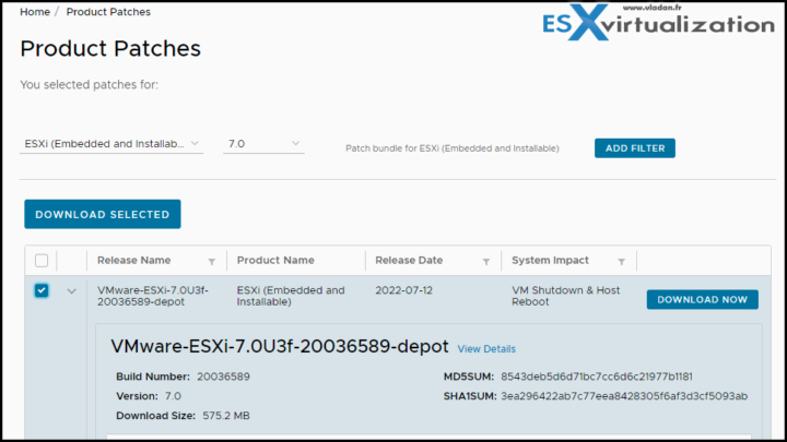 VMware-ESXi-7.0U3f