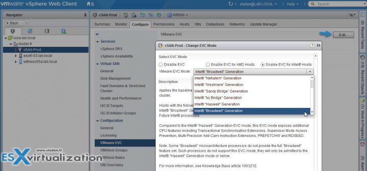 VMware Enhanced vMotion Compatibility EVC