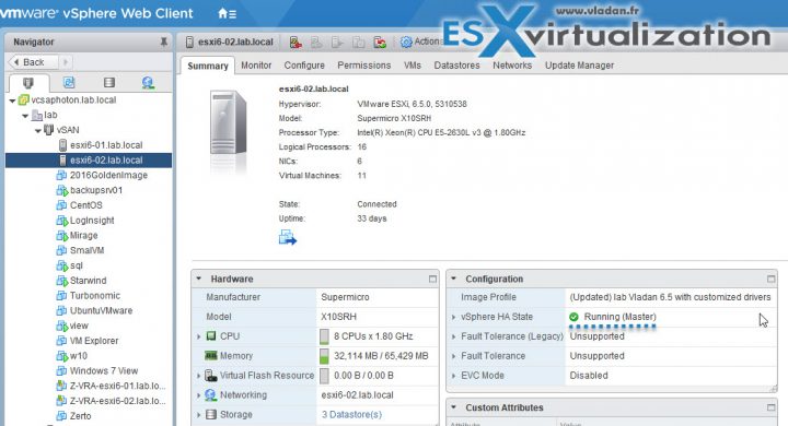 VMware HA cluster