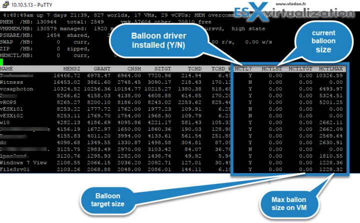 VMware Memory Ballooning