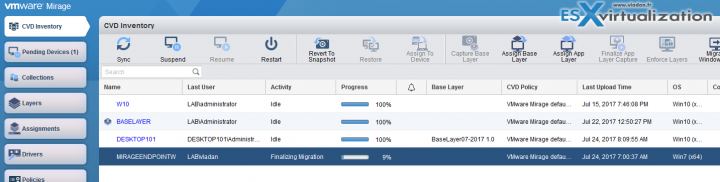 VMware Mirage Migration to Windows 10