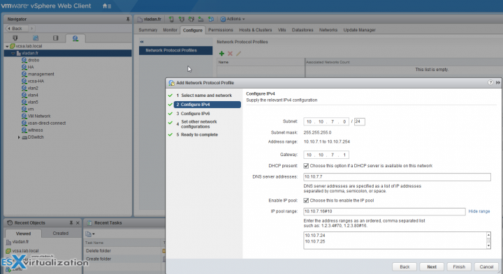 VMware Network Protocol Profile