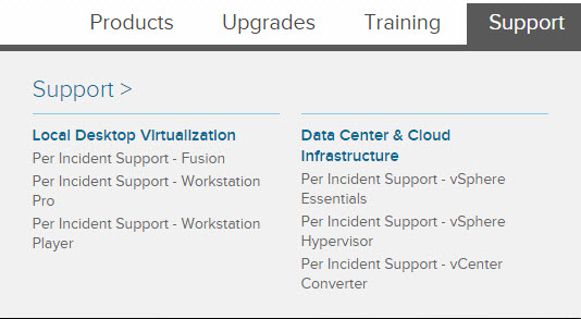 VMware Per Incident Support