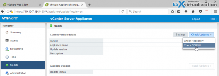 VMware VCSA Patching via ISO