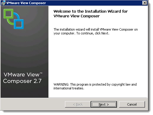 How to install VMware view composer
