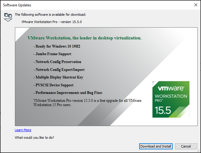 vmware workstation 15 player download free