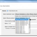 VMware converter 5 and as a destination of the conversion can be a VMware Workstation 8