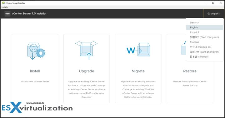 VMware vCSA 7 Installer