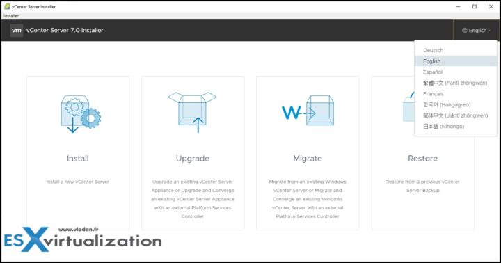 VMware vCSA 7 Installer