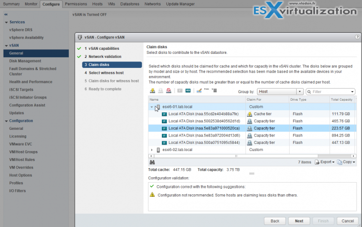 VMware vSAN 6.6 2-Node disk claiming