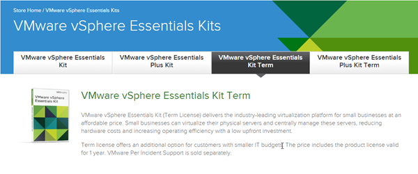 VMware vSphere Essentials Kit Term