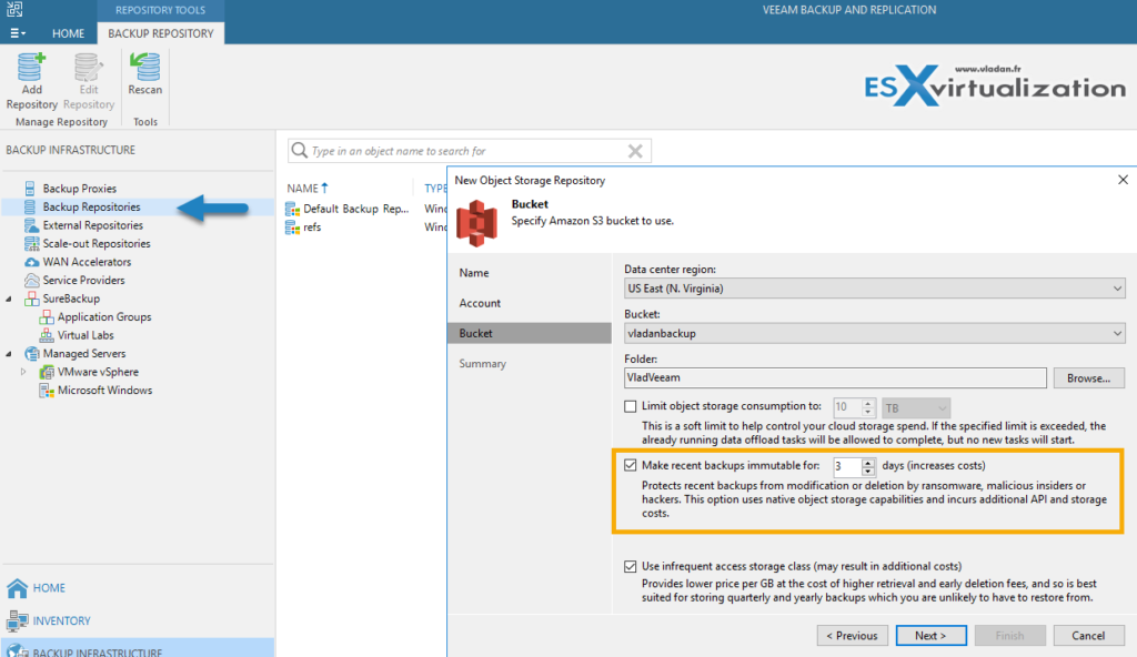 Fight Ransomware with Veeam 10 Immutability Feature ESX Virtualization