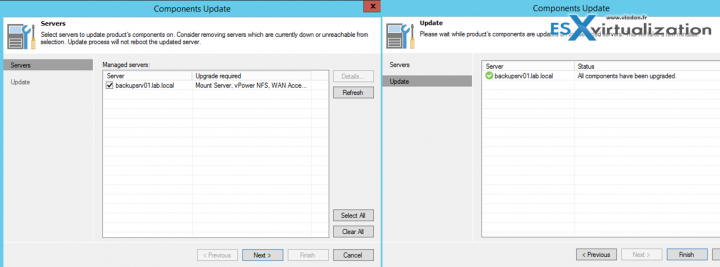 Veeam Backup and Replication Update 2 components update