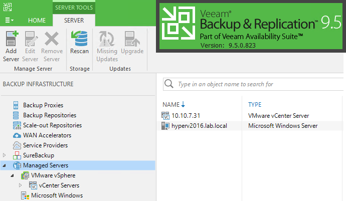 Veeam Backup and Replication v9.5