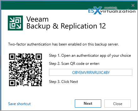 Veeam Multi-factor authentication