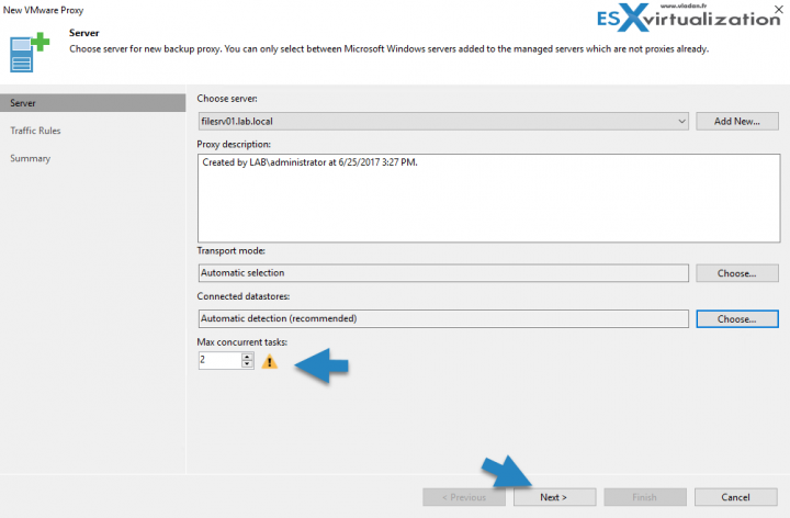 Veeam backup proxy install