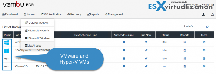 Vembu BDR Multi Hypervisor Backup