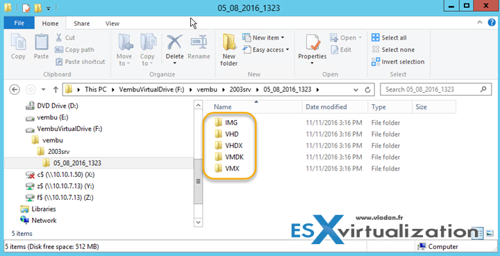Vembu BDR Suite - HIVE File System