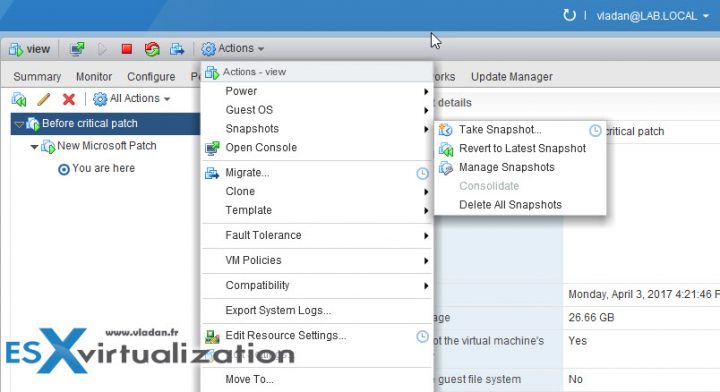 What is VMware Snapshot? | ESX Virtualization