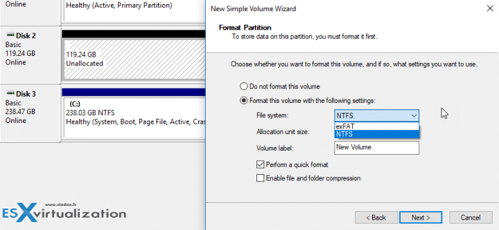 Windows 10 and ReFS - First format as NTFS