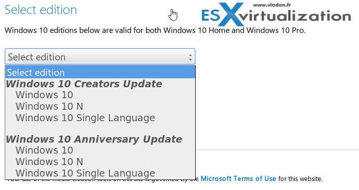 Windows 10 creators update ISO direct download
