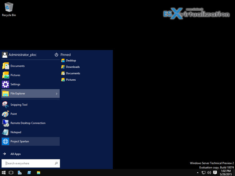 Windows Server 2016 GUI install