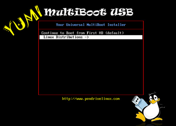 YUMI Multiboot USB stick creator