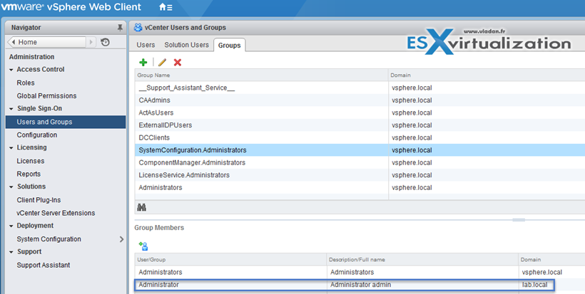 You must be a member of the SystemConfiguration.Administrators group in vCenter single sign-On