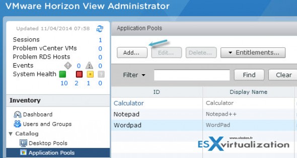 How to publish RDS Application in Horizon View 6