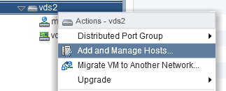 Add Host to vDS