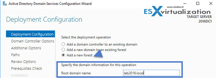 Windows Server 2016 Active Directory Install config