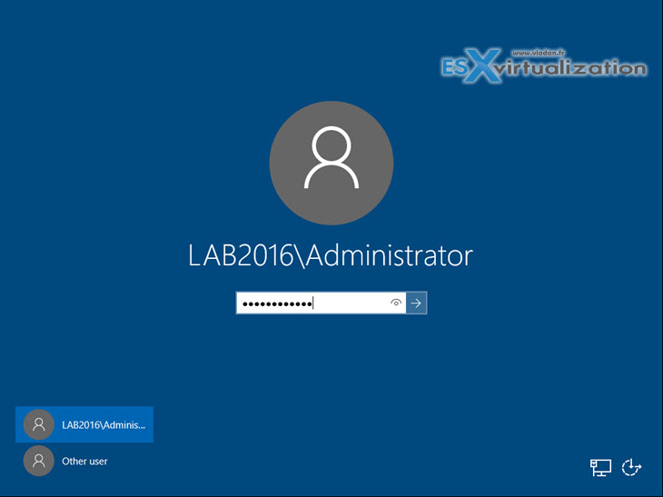 Windows Server 2016 Domain Admin Login