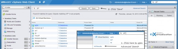 vSphere 5.1 Web Client - search capabilities