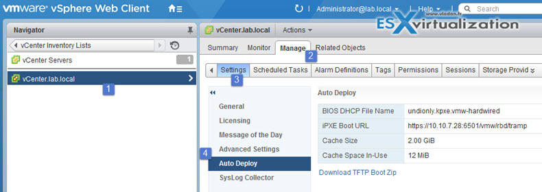 vSphere How to configure Autodeploy server