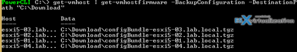 ESXi backup config with PowerCLI