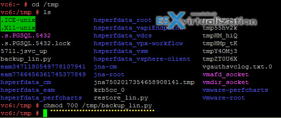 How to backup vPostgres database VCSA 6