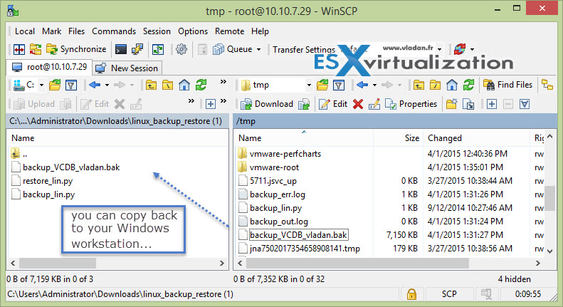 How to backup vPostgres DB on VCSA 6