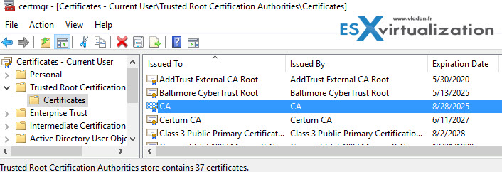 How to Stop the Self-Signed Cert warning when connecting to vCenter