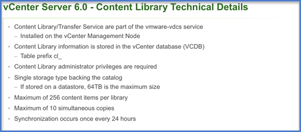 vSphere 6 details - content library