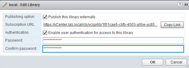 Content Library Authentication