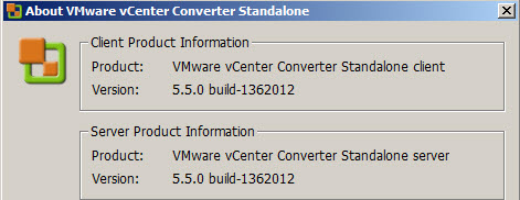 VMware vCenter converter standalone 5.5