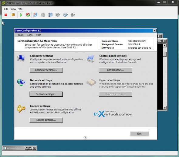 Core configurator 2.0  - GUI tool for Windows Server 2008R2