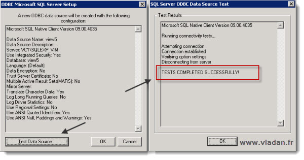 How to create VMware View Database and ODBC connection