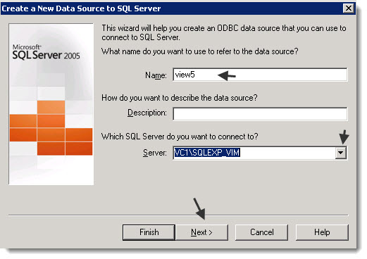 How to create VMware View Database and ODBC connection