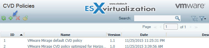 VMware Mirage CVD Policy