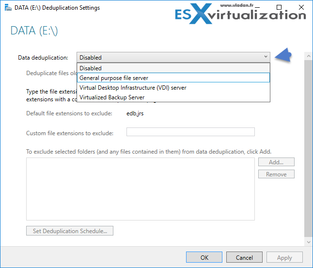 Windows Server 2016 - How to configure Deduplication